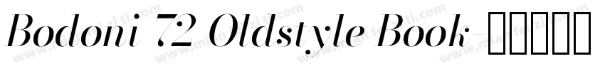 Bodoni 72 Oldstyle Book字体转换